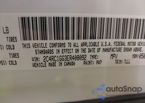 2014 Chrysler Town & Country Limited из США, поврежденный, VIN 2C4RC1GG3ER408092